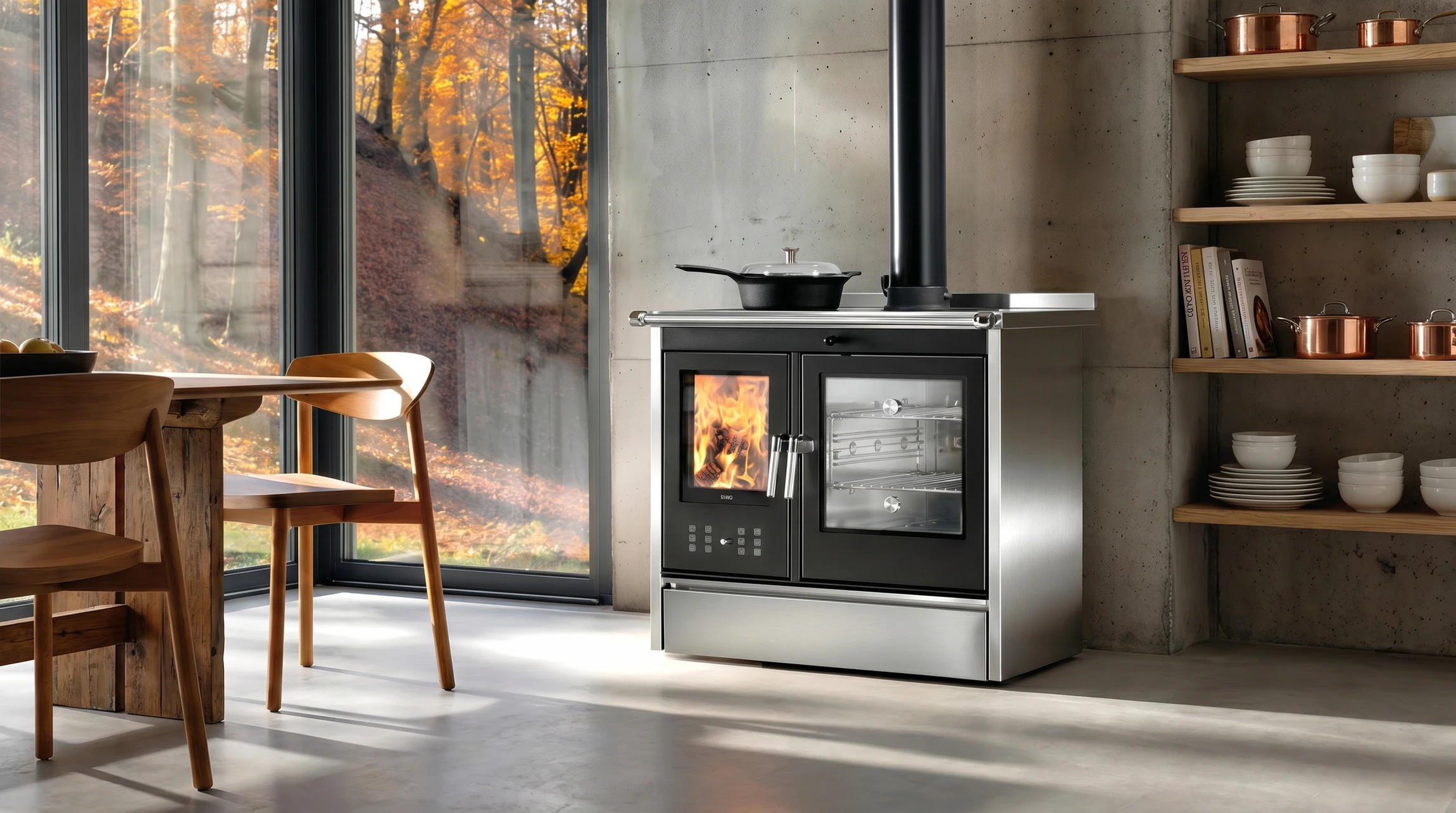 chauffe-chaudière avec des puces de bois, technologie de chauffage dans un bâtiment